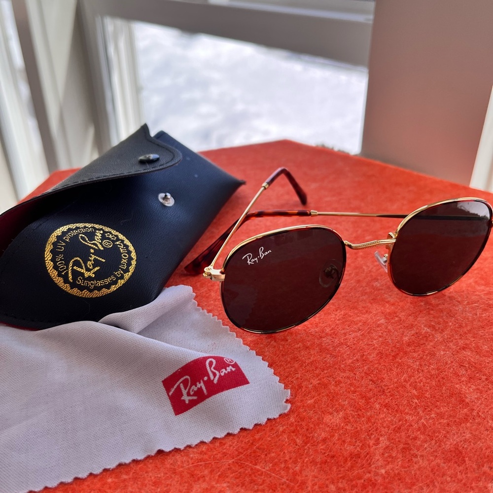 Ray-Ban tortoise rimmed aviators model 3475